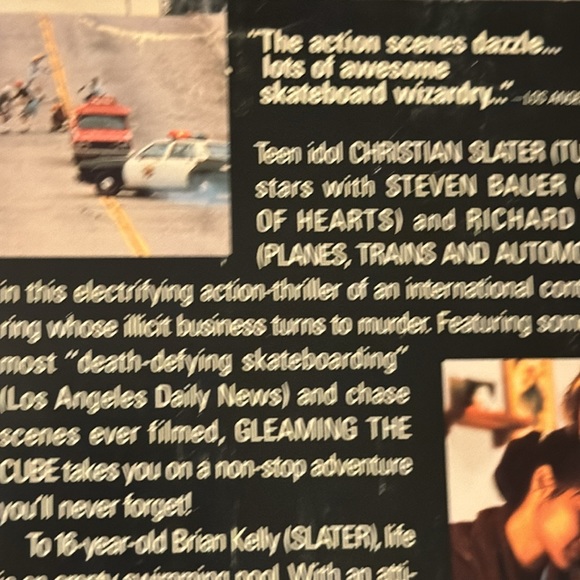 Gleaming the Cube: VHS 📼 Cult classic skateboarding action movie Good condition - Picture 6 of 9